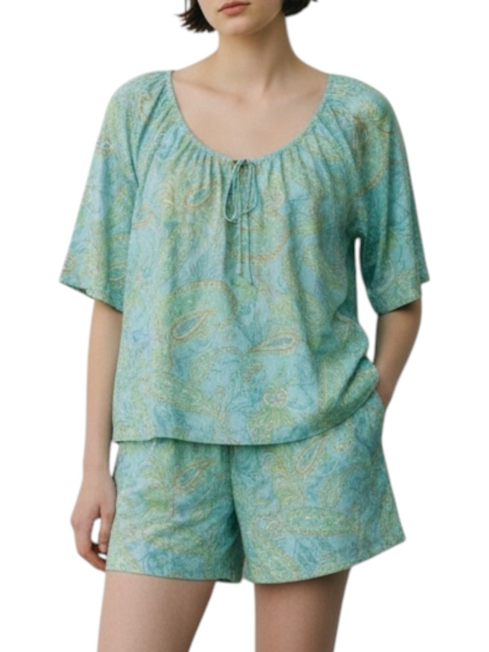 CHAPS Paisley Print PJ Shorts Set in Mint Green Size Small — SUPER COMFY!!!